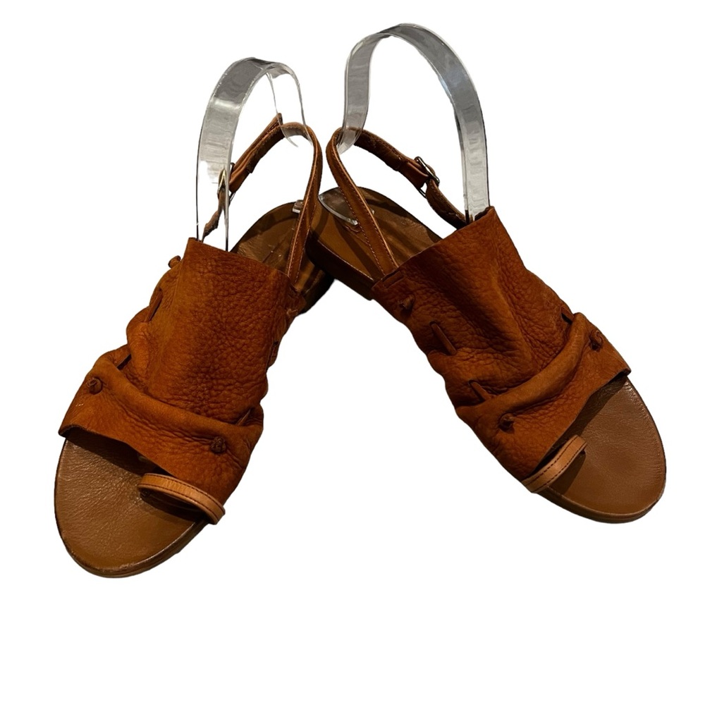 Miz Mooz Brown Leather Slingback Sandals